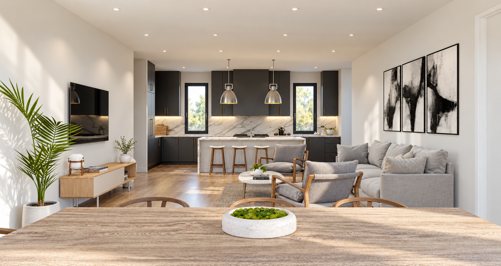 Architectural rendering of an open-plan residence in the SoSo area of West Palm Beach